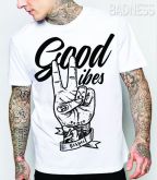 camiseta good vibes old school